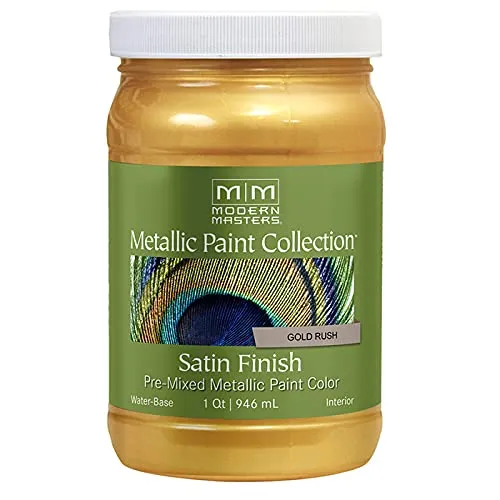 1 qt Modern Masters ME658 Gold Rush Metallic Paint Collection Water-Based Decorative Metallic Paint