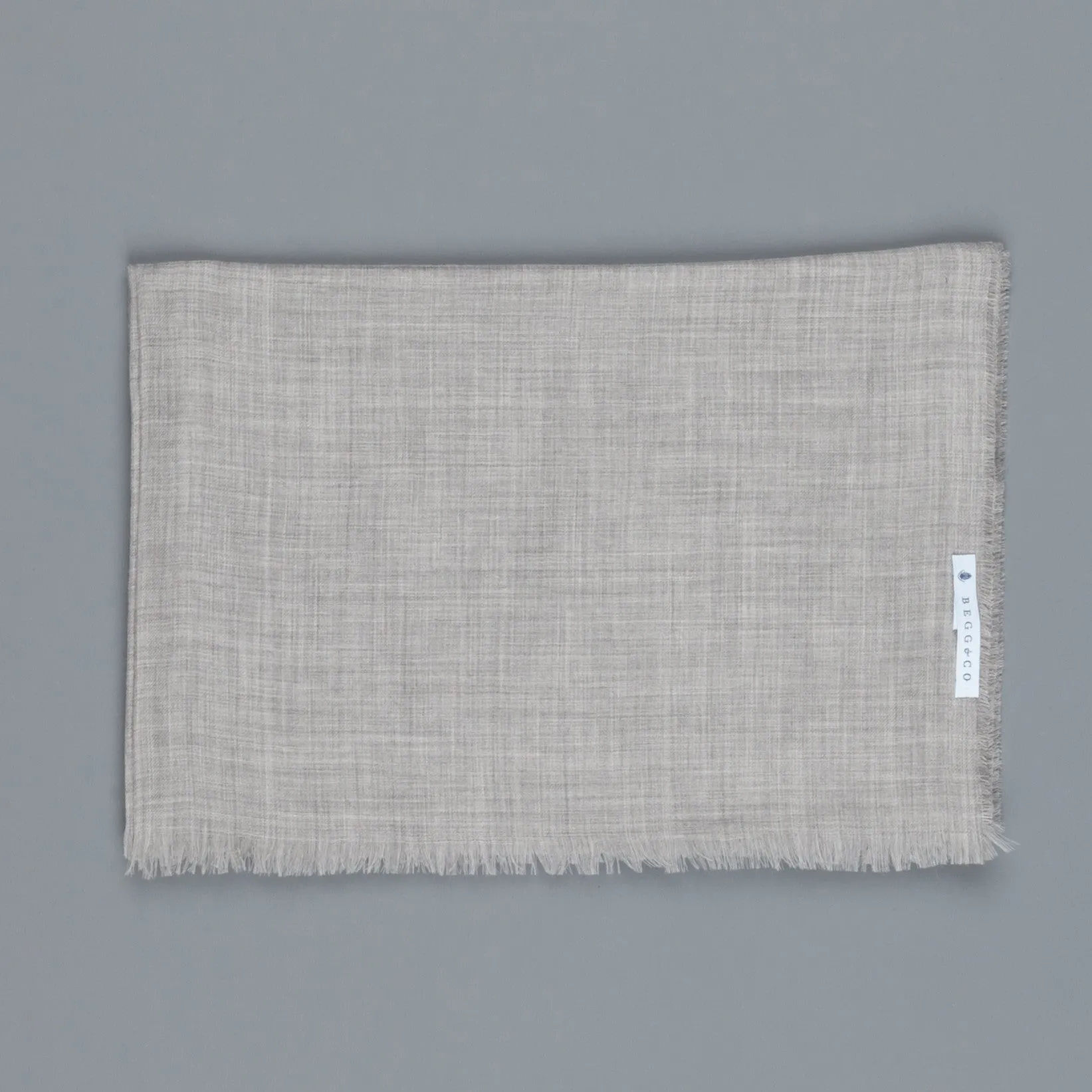 Alex Begg Wispy woven stole cashmere  Mid Grey