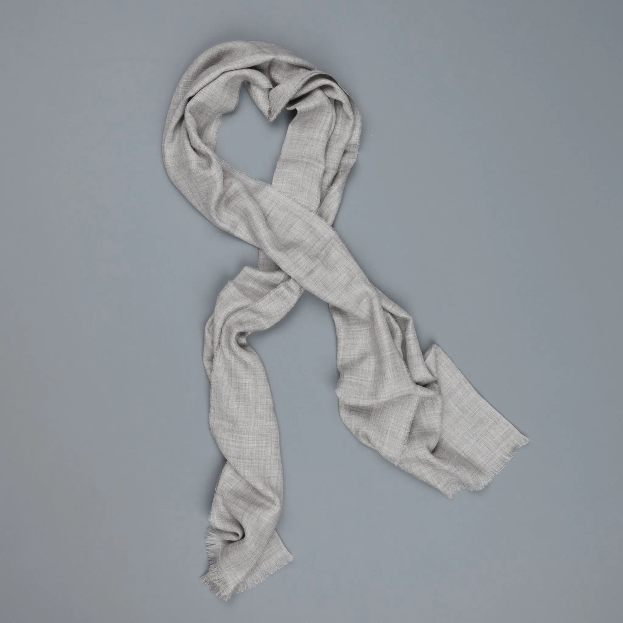 Alex Begg Wispy woven stole cashmere  Mid Grey