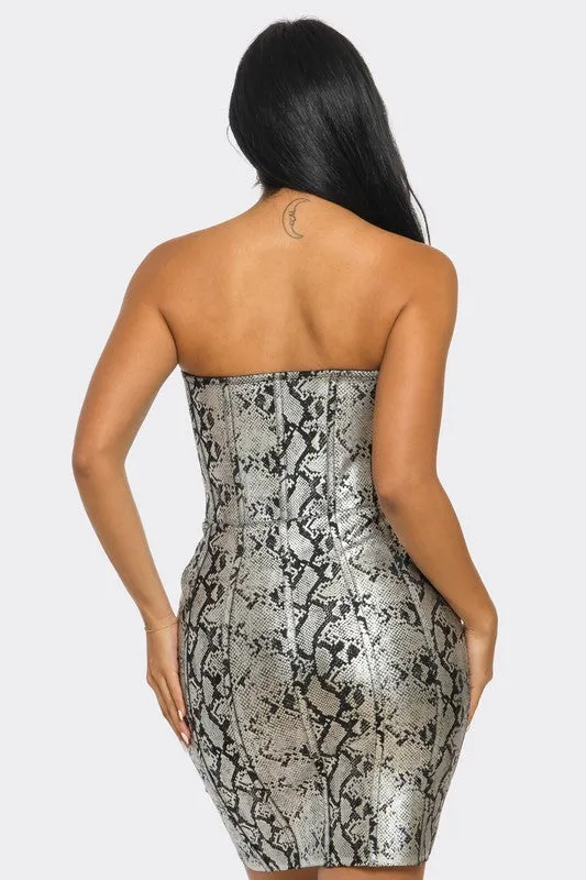 ATHINA Serpentine Glamour Bodycon Dress