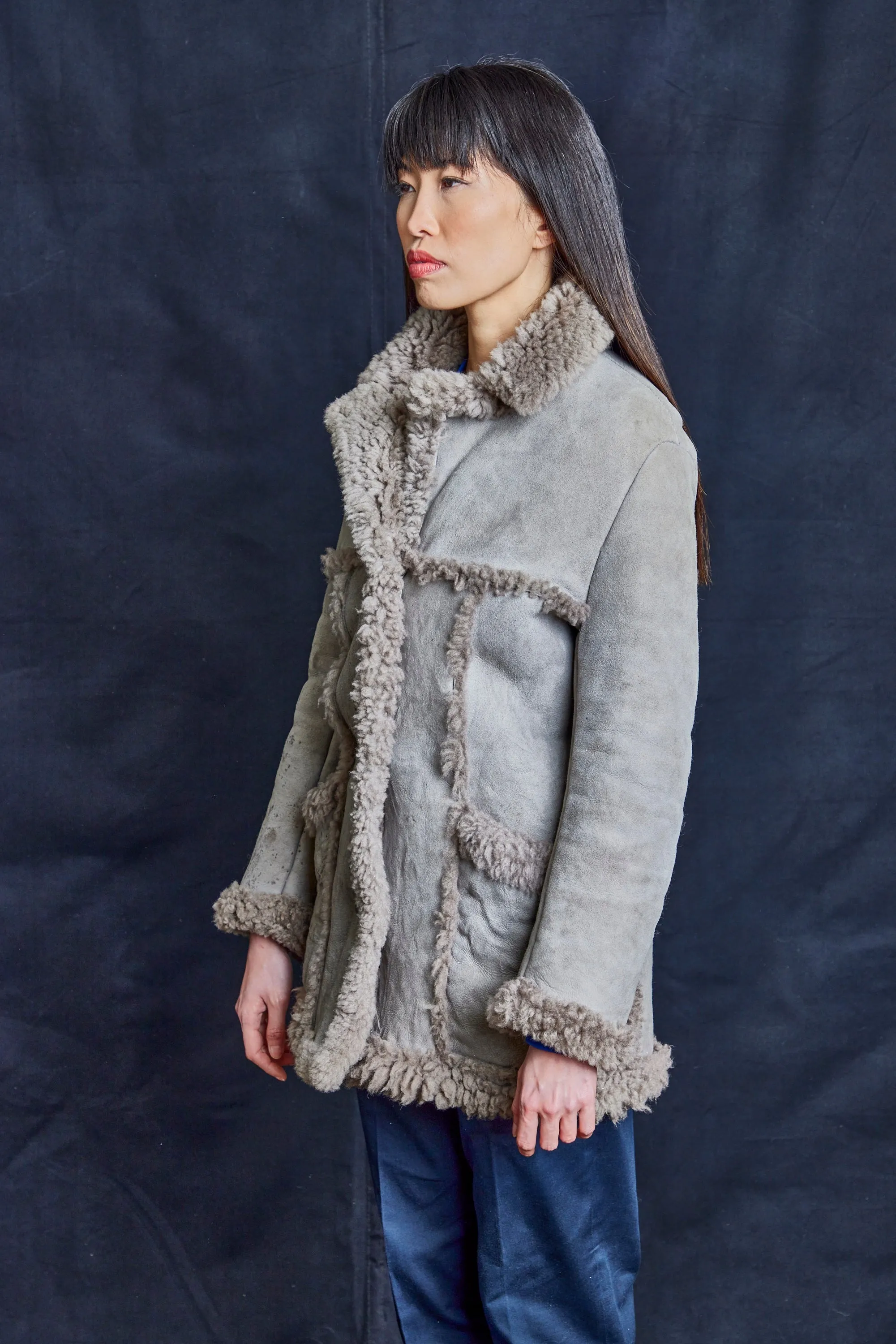 Baily's Grey Sheepskin Jacket