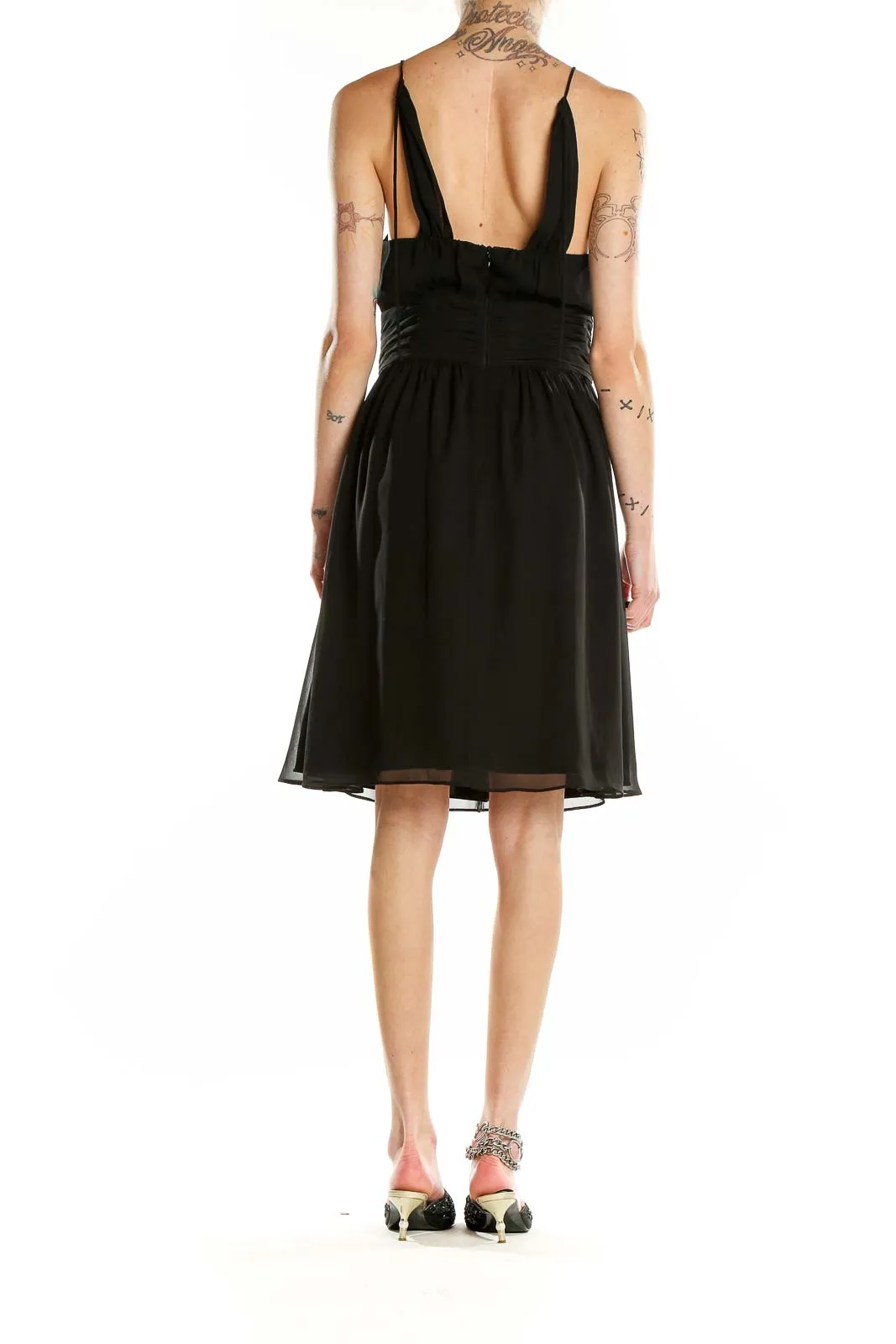 Black Elegant Halter Neck Cocktail Dress