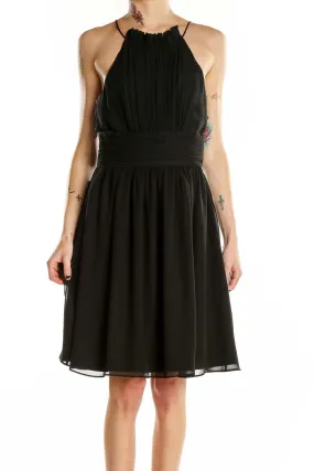 Black Elegant Halter Neck Cocktail Dress