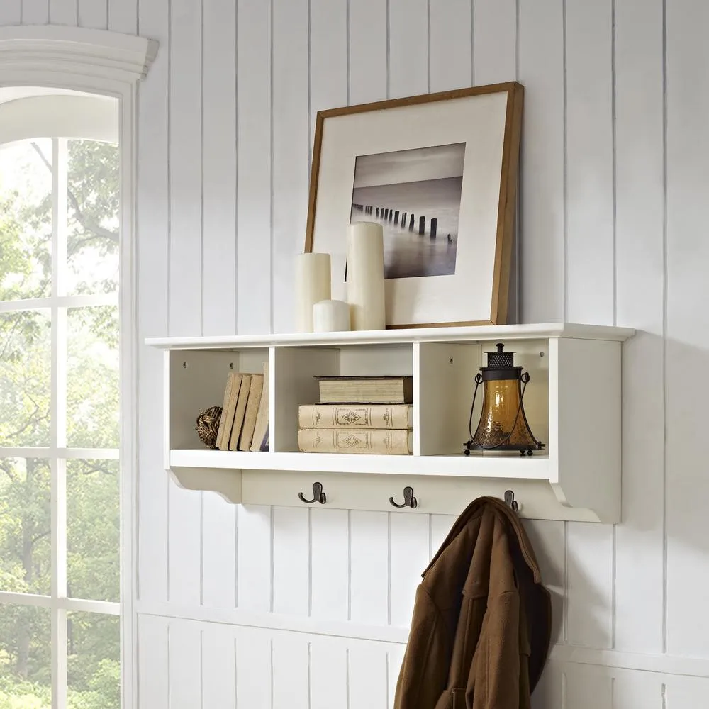 Brennan Storage Shelf White - Organize Your Entryway in Style