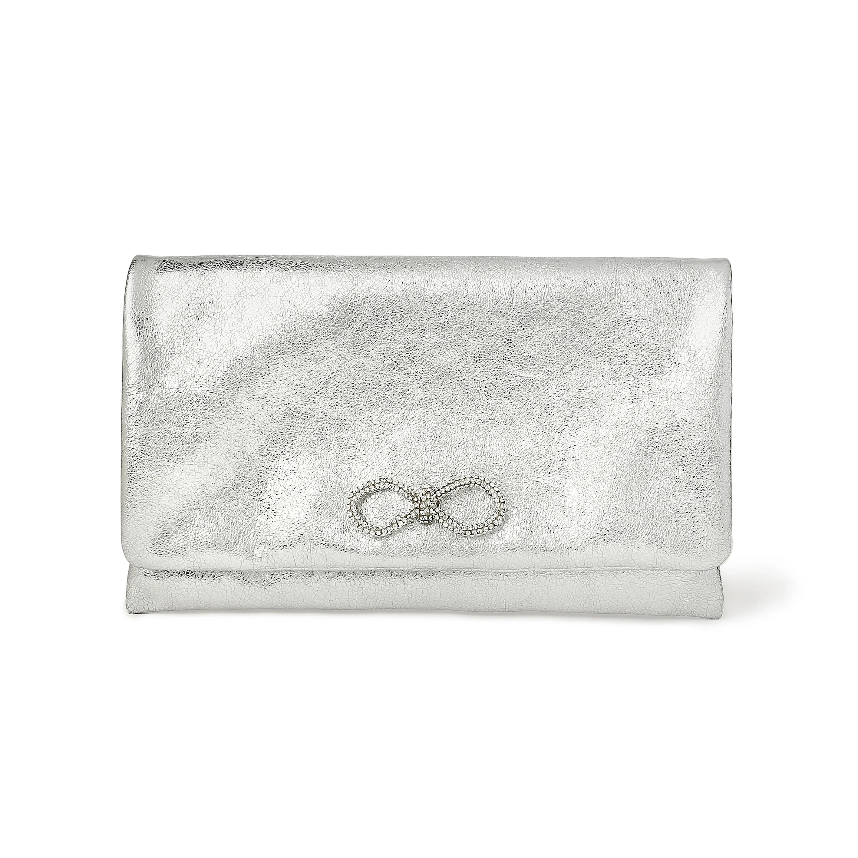 Carlyle Clutch in Silver