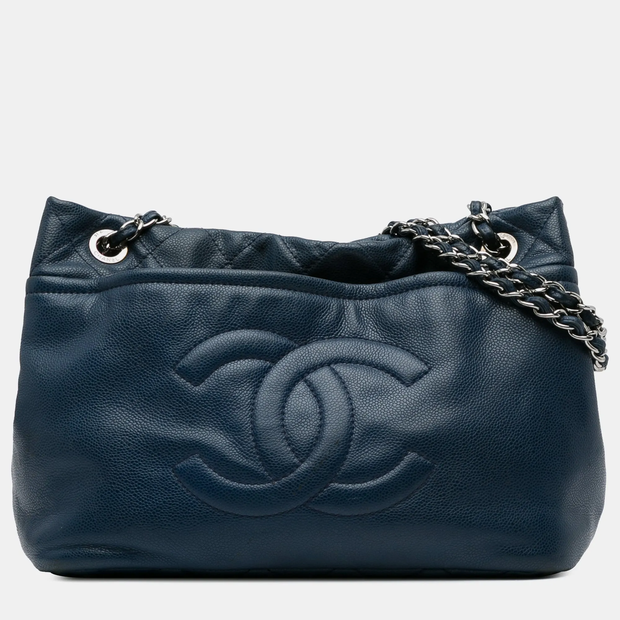 CC Quilted Caviar Chain Tote