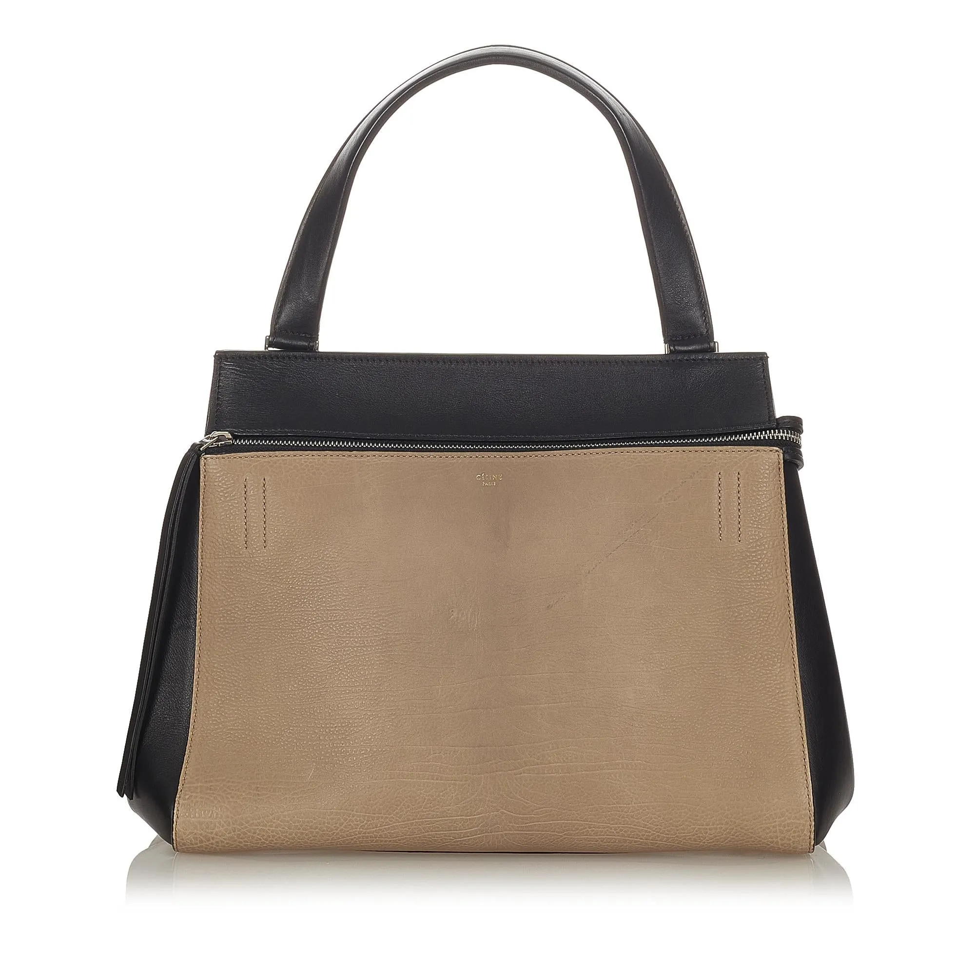 Celine Medium Edge Bicolor Leather Handbag (SHG-23985)