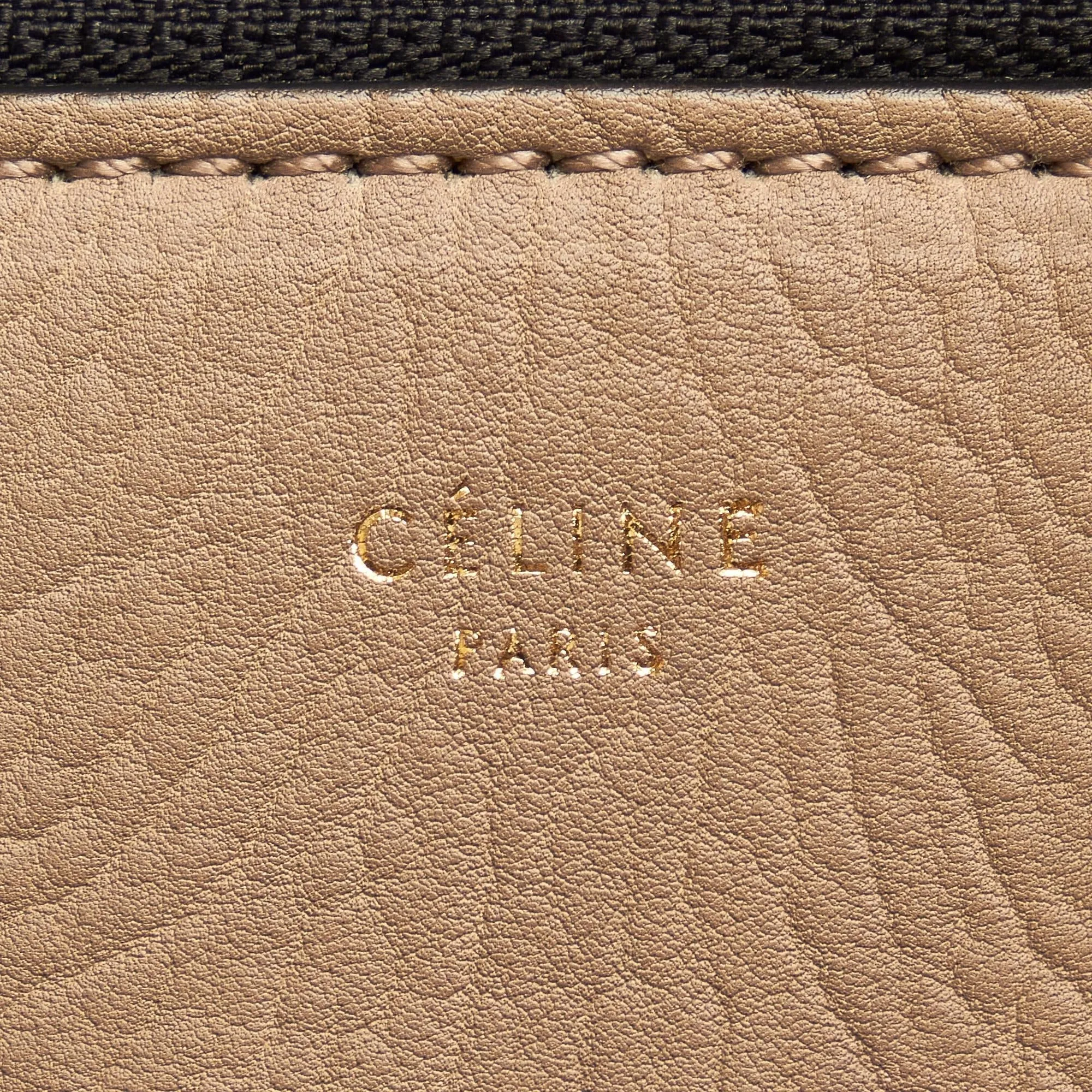 Celine Medium Edge Bicolor Leather Handbag (SHG-23985)