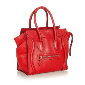 Celine Micro Luggage Leather Handbag (SHG-27015)