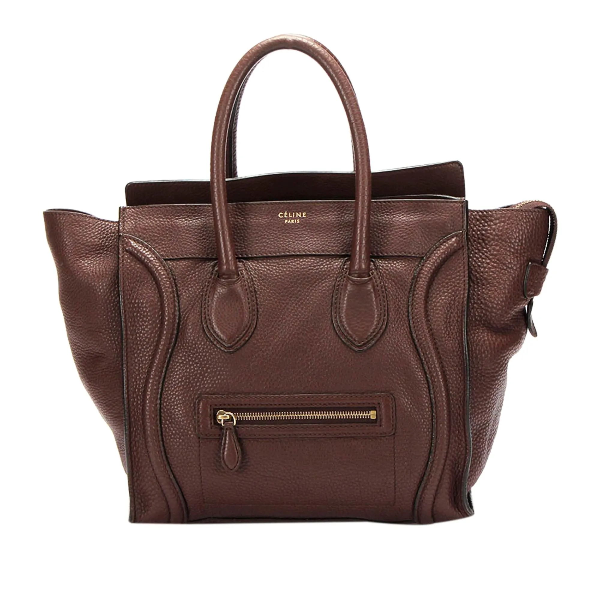 Celine Mini Luggage Leather Tote Bag (SHG-qfgt3d)