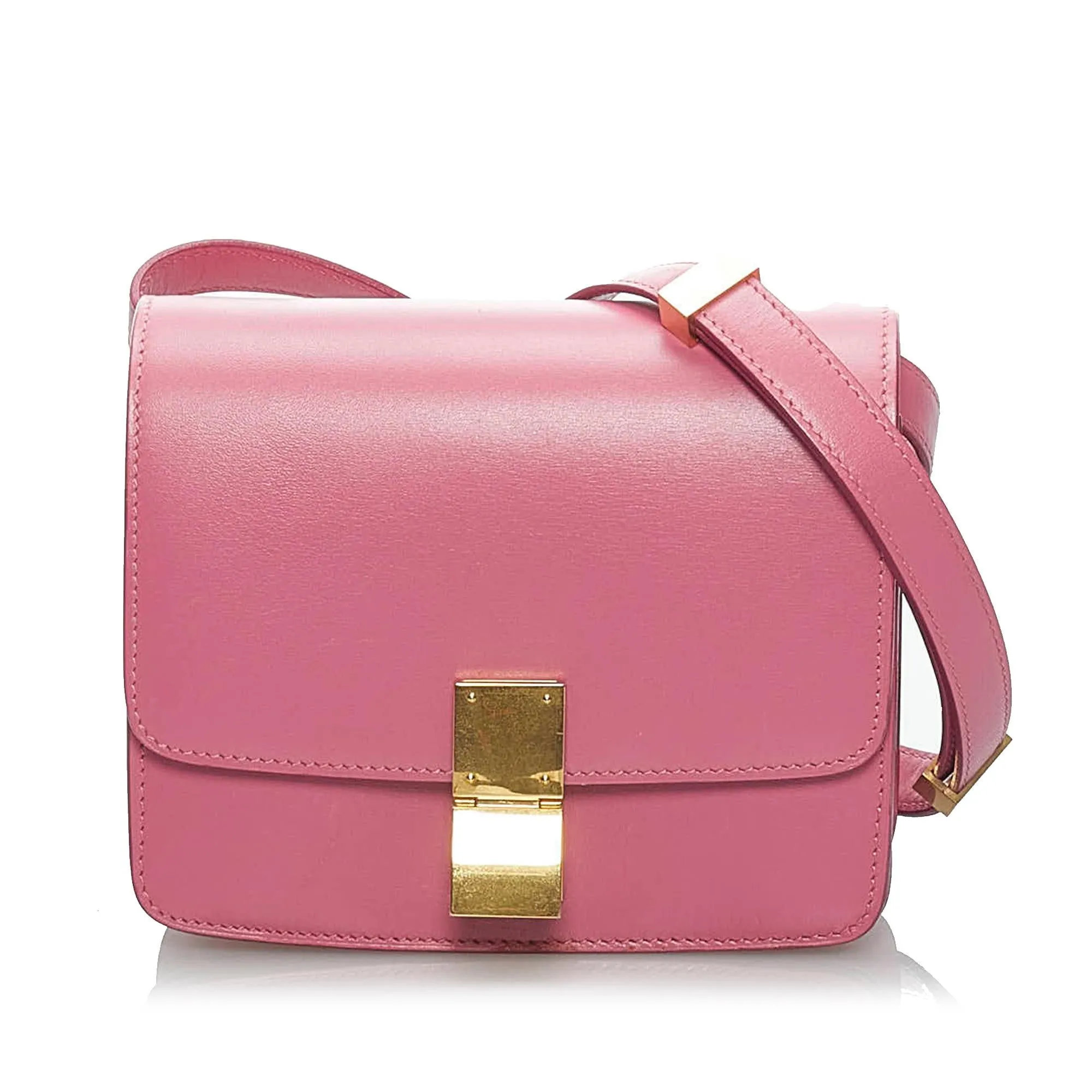 Celine Small Classic Box Leather Crossbody Bag (SHG-34178)