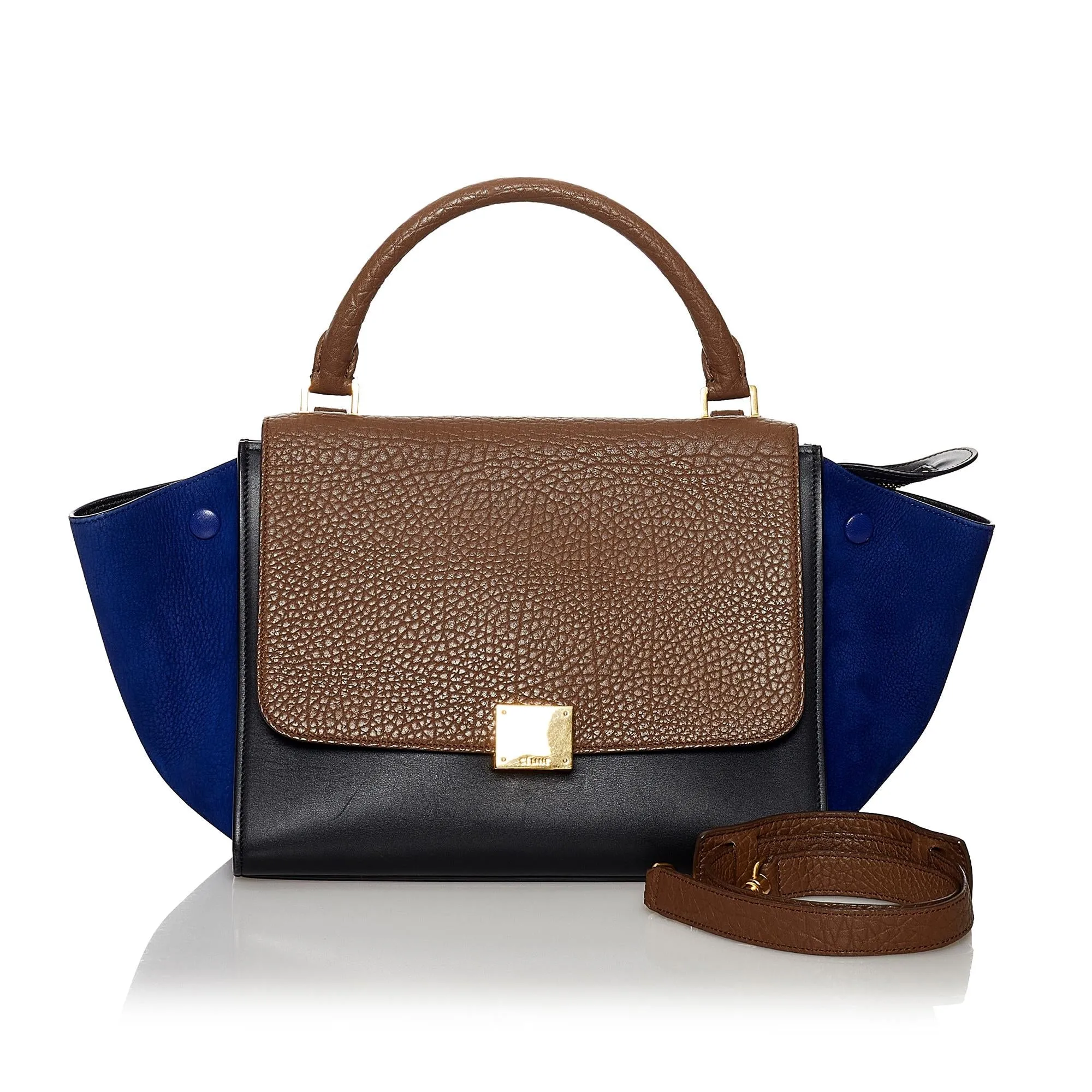 Celine Trapeze Tricolor Leather Satchel (SHG-29794)