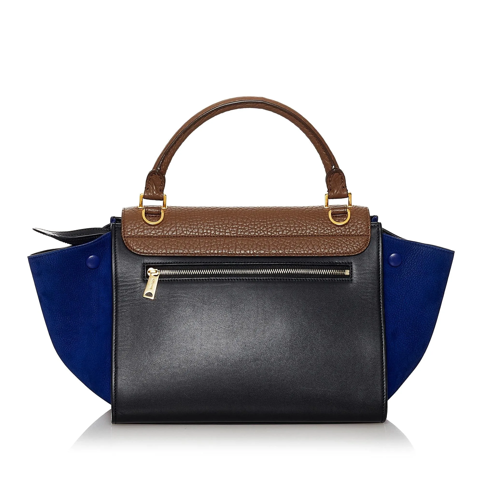 Celine Trapeze Tricolor Leather Satchel (SHG-29794)