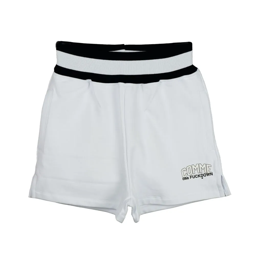 Comme Des Fuckdown White Cotton Women's Short