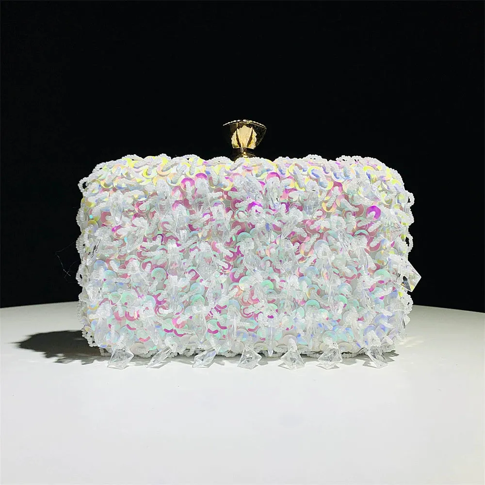 Delicate Shining Beading Clutch Women's Handbags