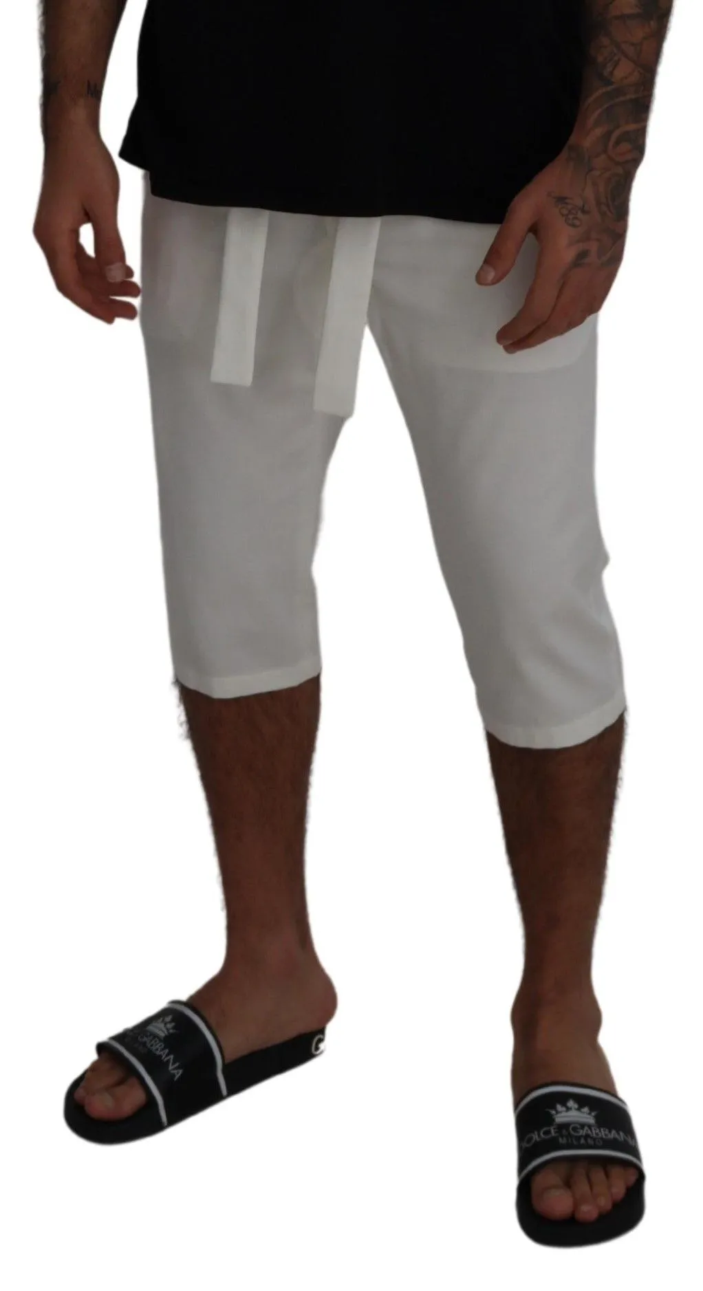 Dolce & Gabbana Elegant White Chino Shorts