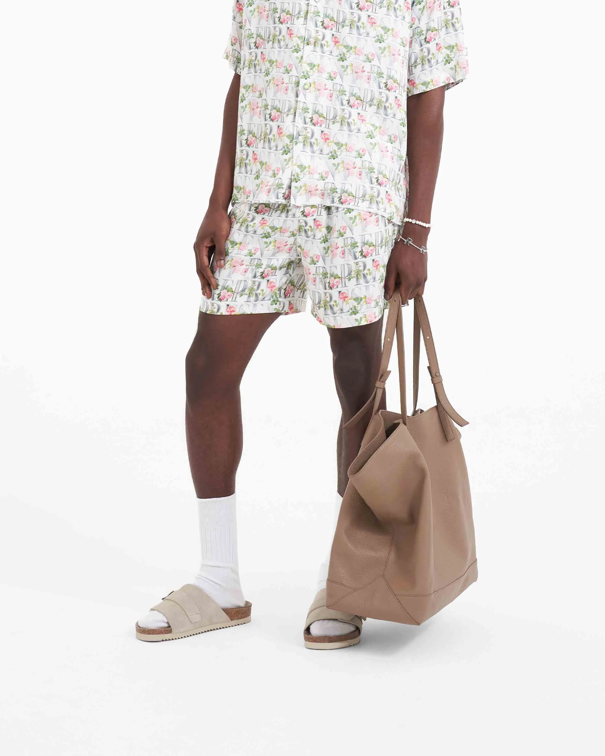 Floral Represent Shorts - Flat White