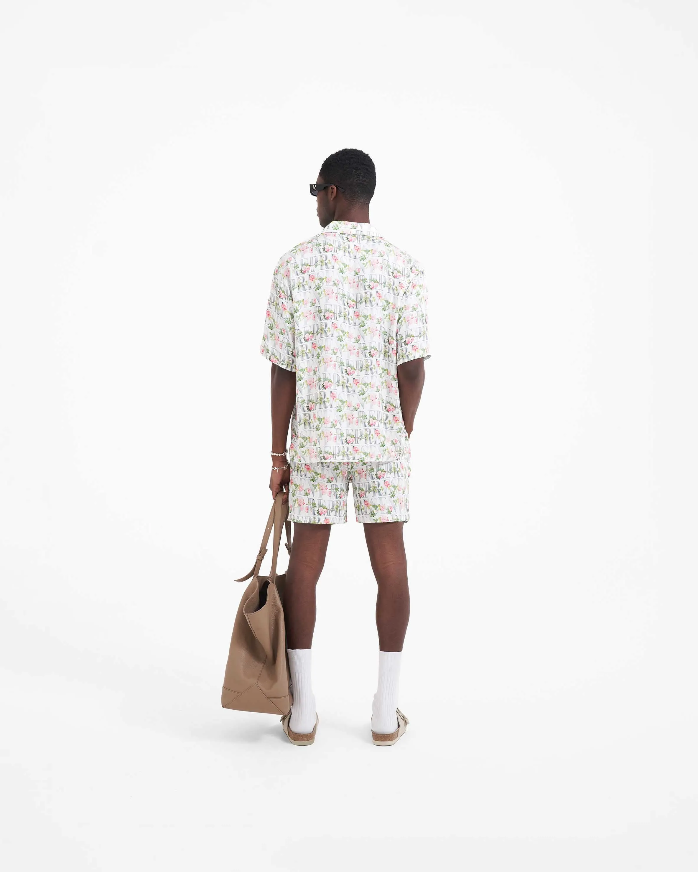 Floral Represent Shorts - Flat White