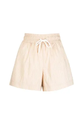 Frame Denim Drawstring Lounge Shorts - Sand Multi