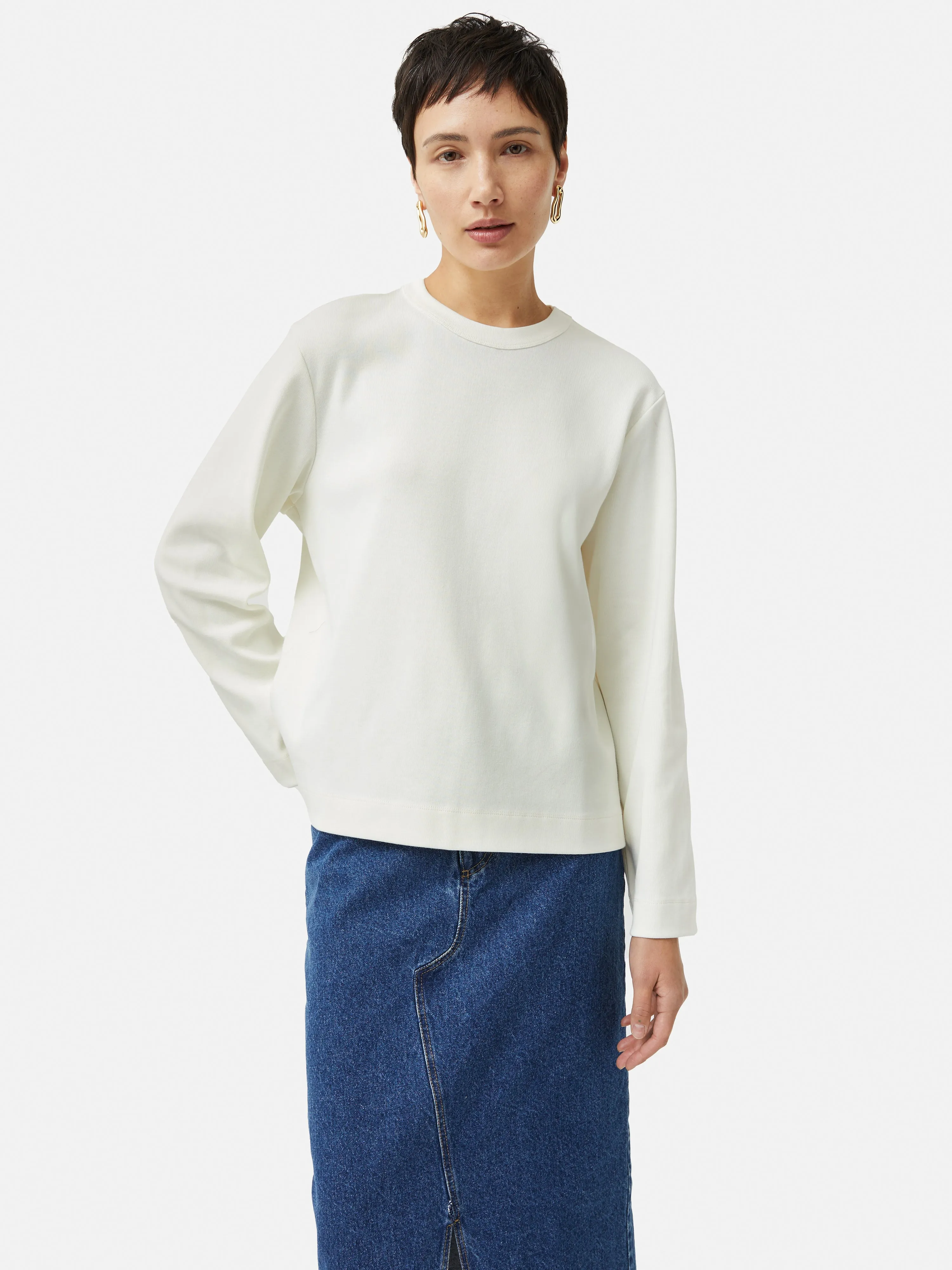 Heavy Cotton Sweatshirt | Cream