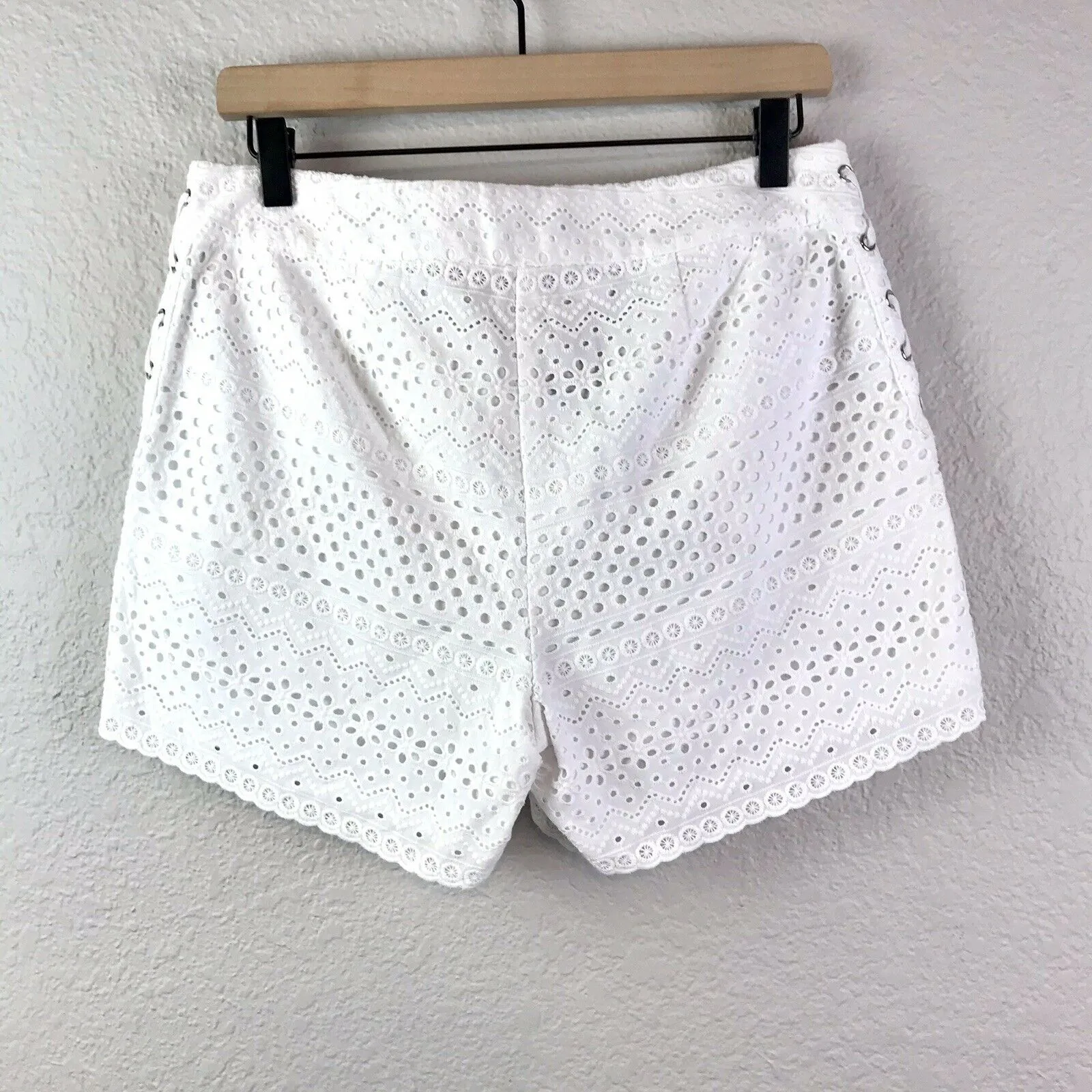 Lace Up Eyelet Shorts