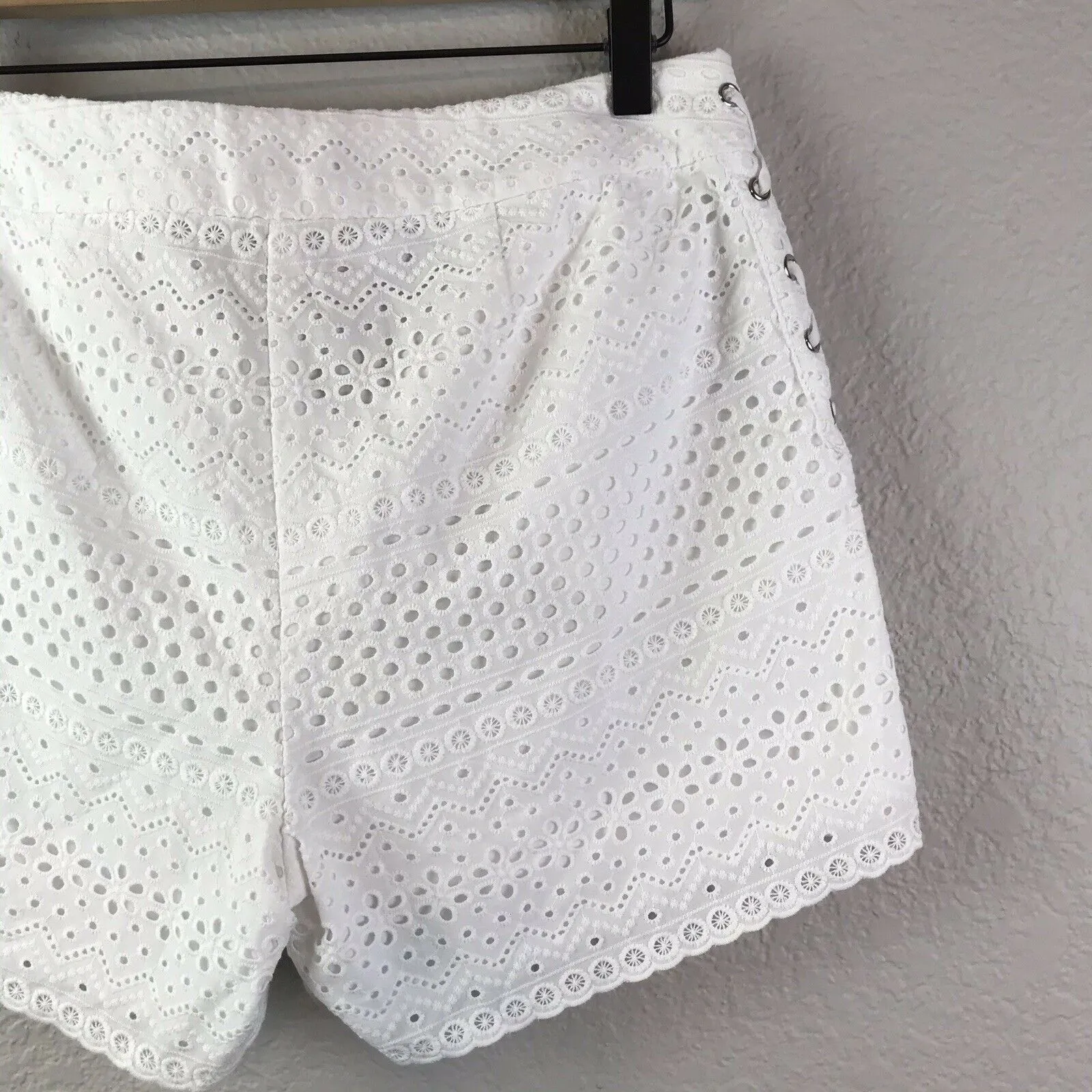 Lace Up Eyelet Shorts