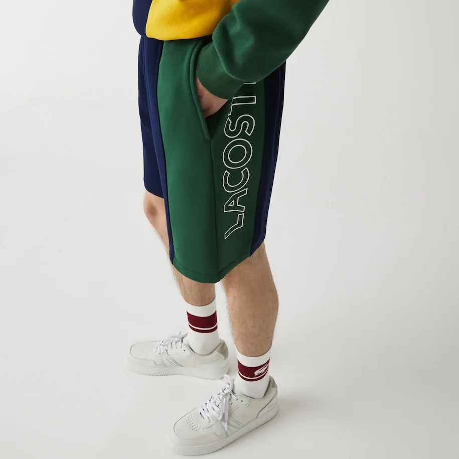 Lacoste Men's Branded Cotton Fleece Blend Shorts