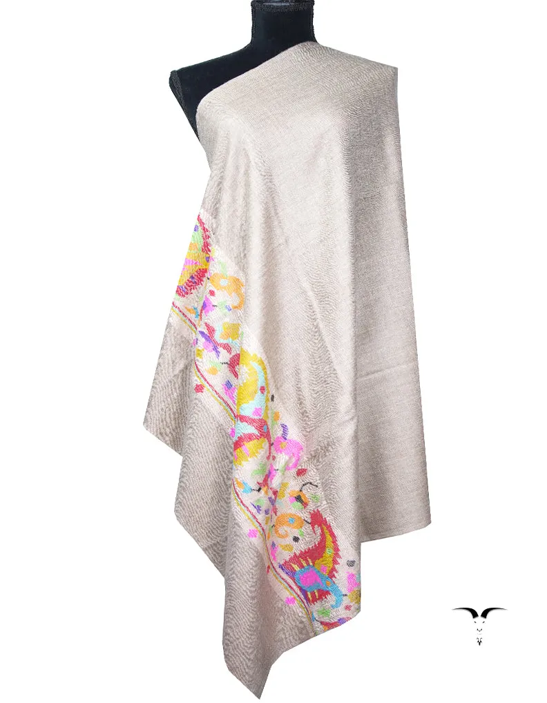 light natural kani palla pashmina shawl 8704