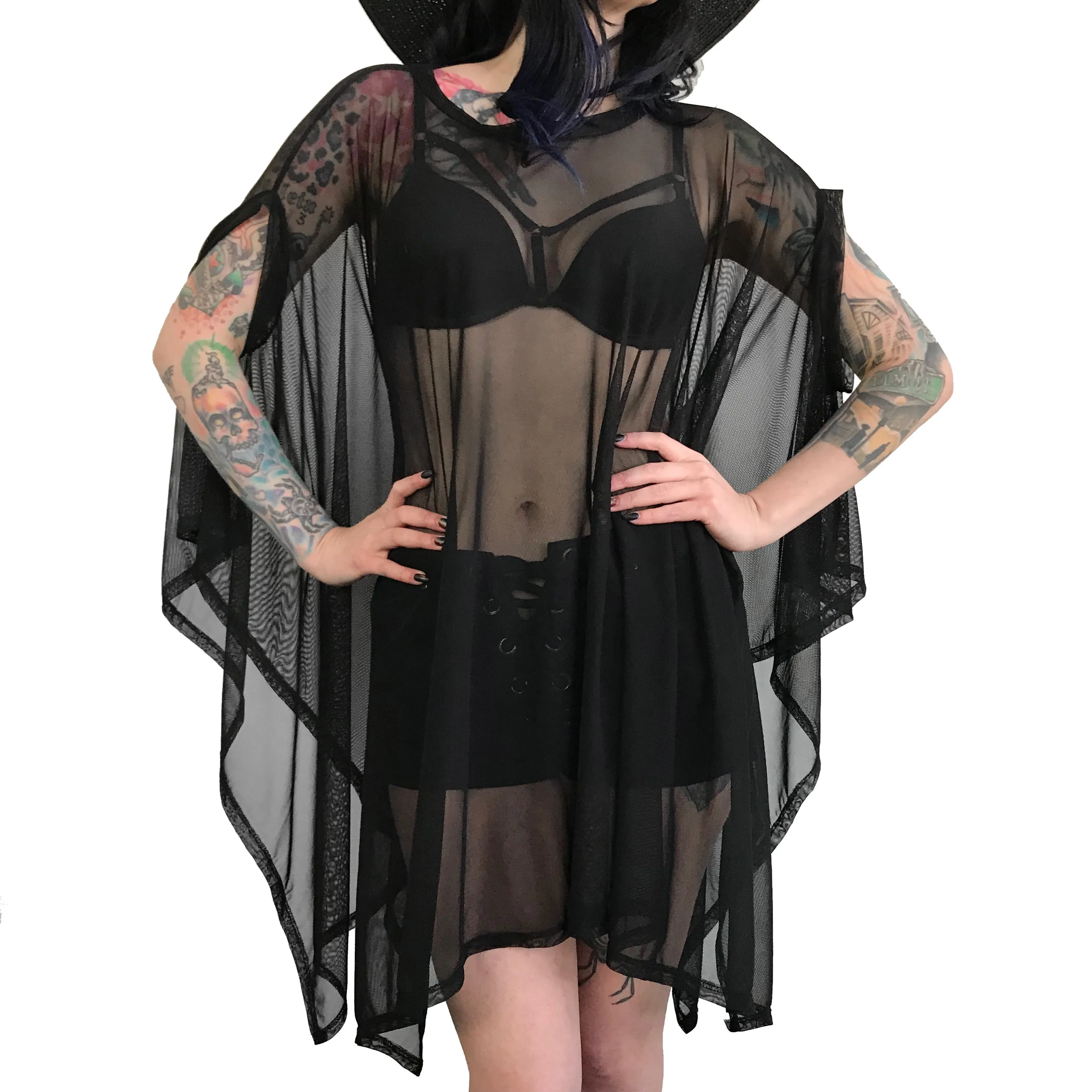 Mesh Rhiannon Flowing Tunic Top