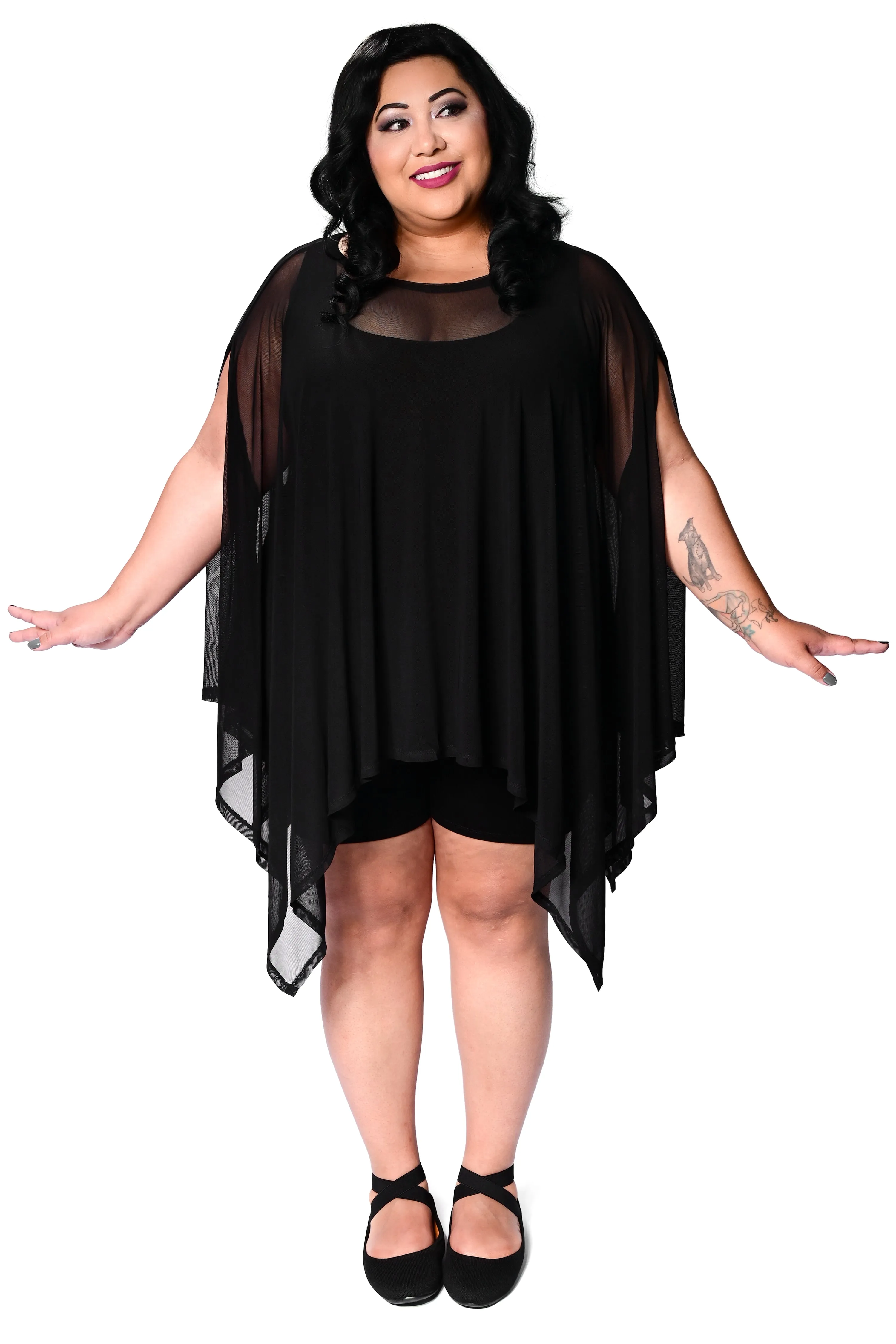 Mesh Rhiannon Flowing Tunic Top