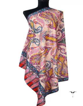 multicolored kalamkari Pashmina shawl 7797