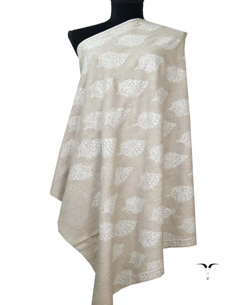 Natural Embroidery Pashmina Shawl 7707