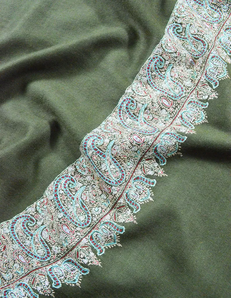 Natural Embroidery Pashmina Shawl 7737