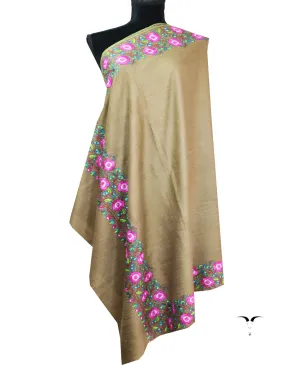 natural embroidery Pashmina shawl 8657