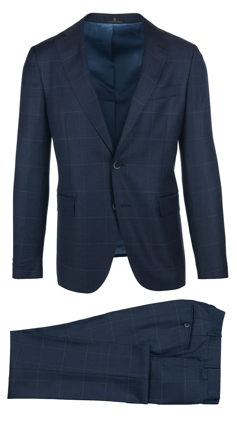 Navy Window Pane Suit