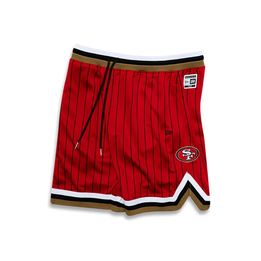 New Era NFL West Coast Pinstripe Shorts San Francisco 49ers