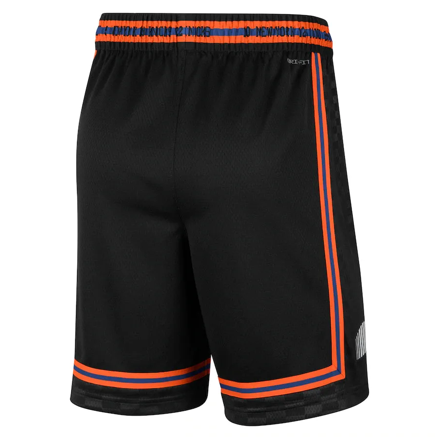 New York Knicks Nike 2021/22 City Edition Swingman Shorts - Black