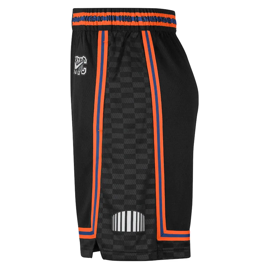 New York Knicks Nike 2021/22 City Edition Swingman Shorts - Black