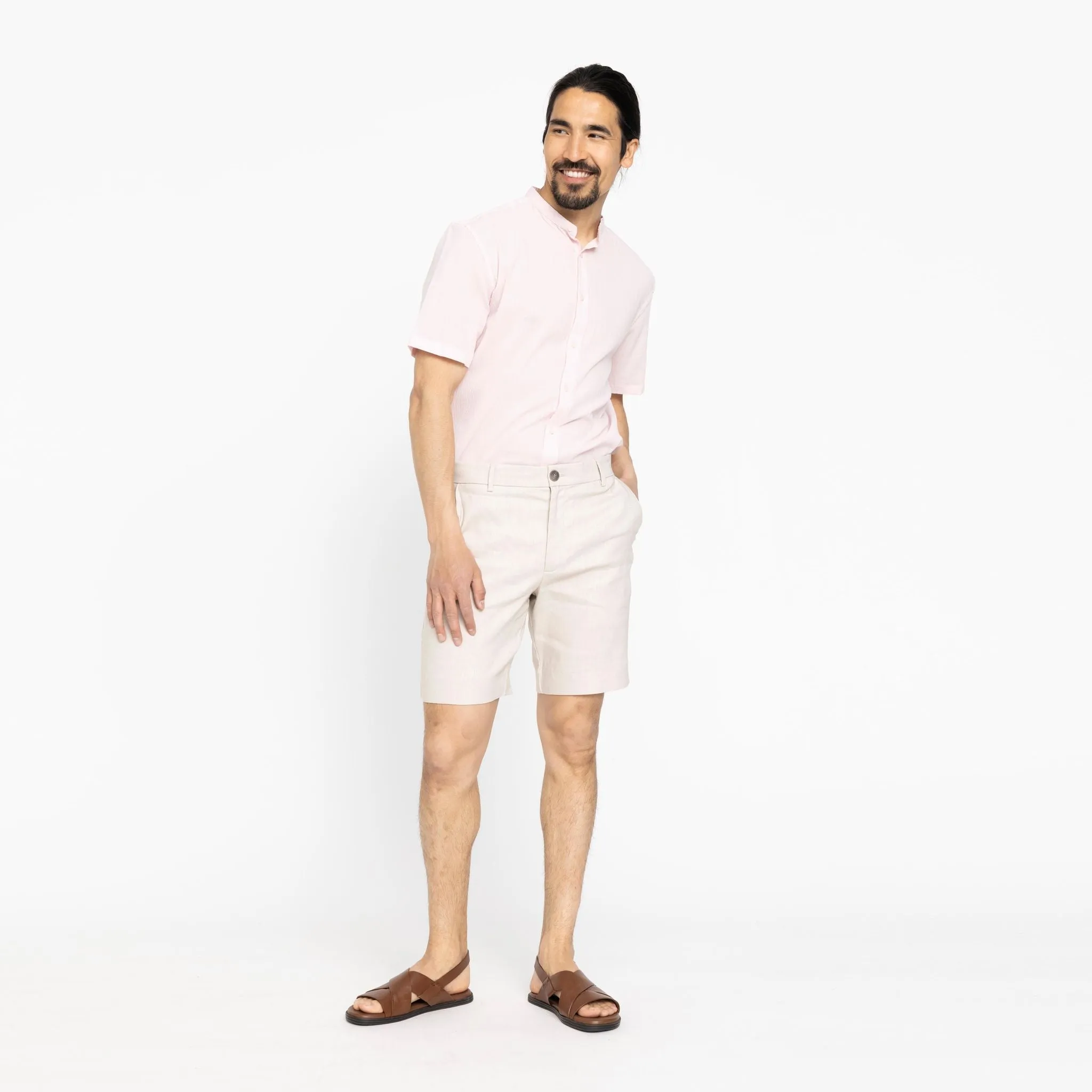 OscarPL Shorts 769 Sand Linen