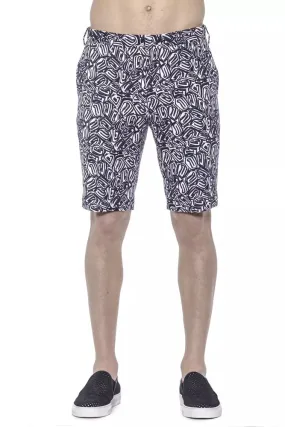 PT Torino Blue Cotton Mens Bermuda Short