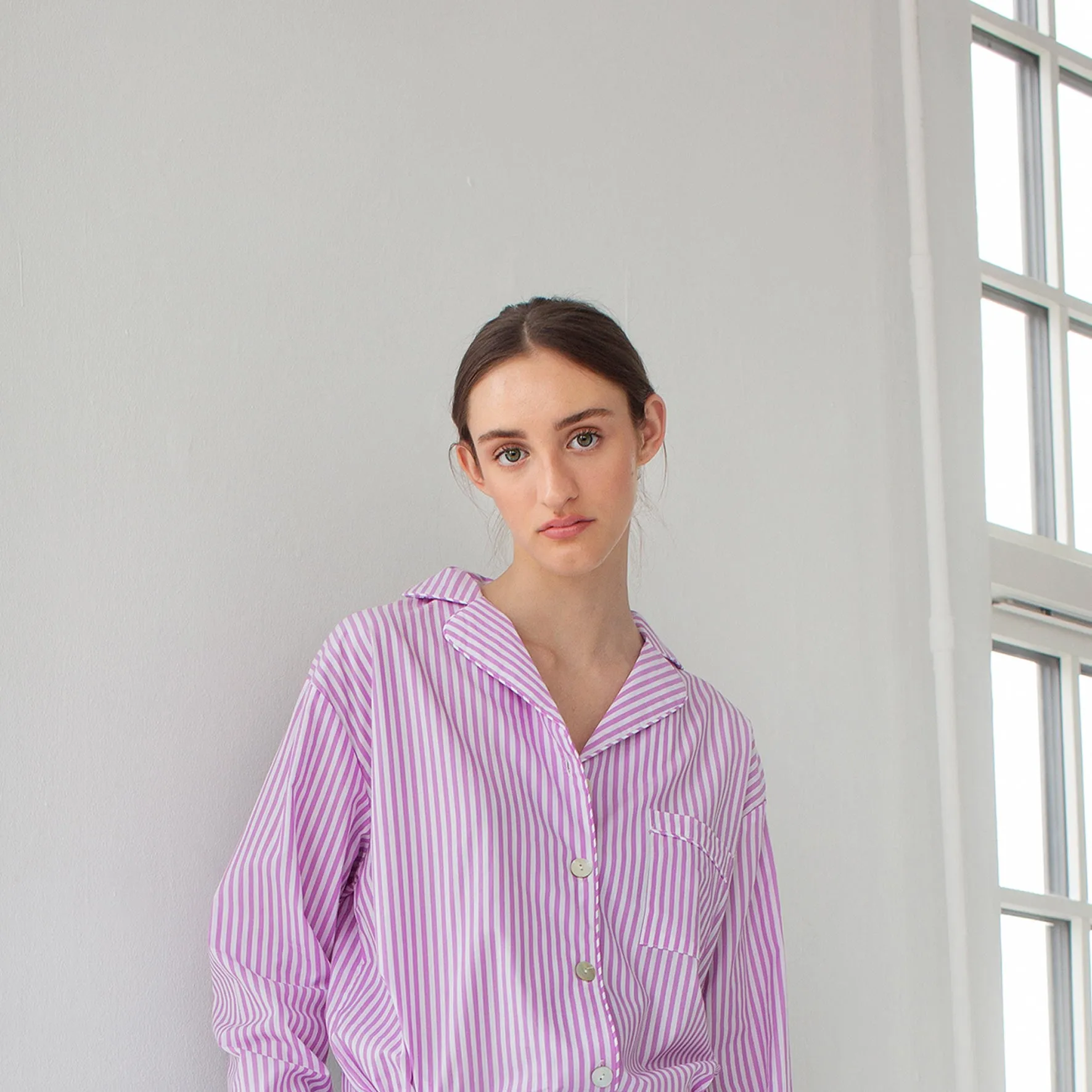 PYJAMAS SET // WOMEN // LILAC STRIPES