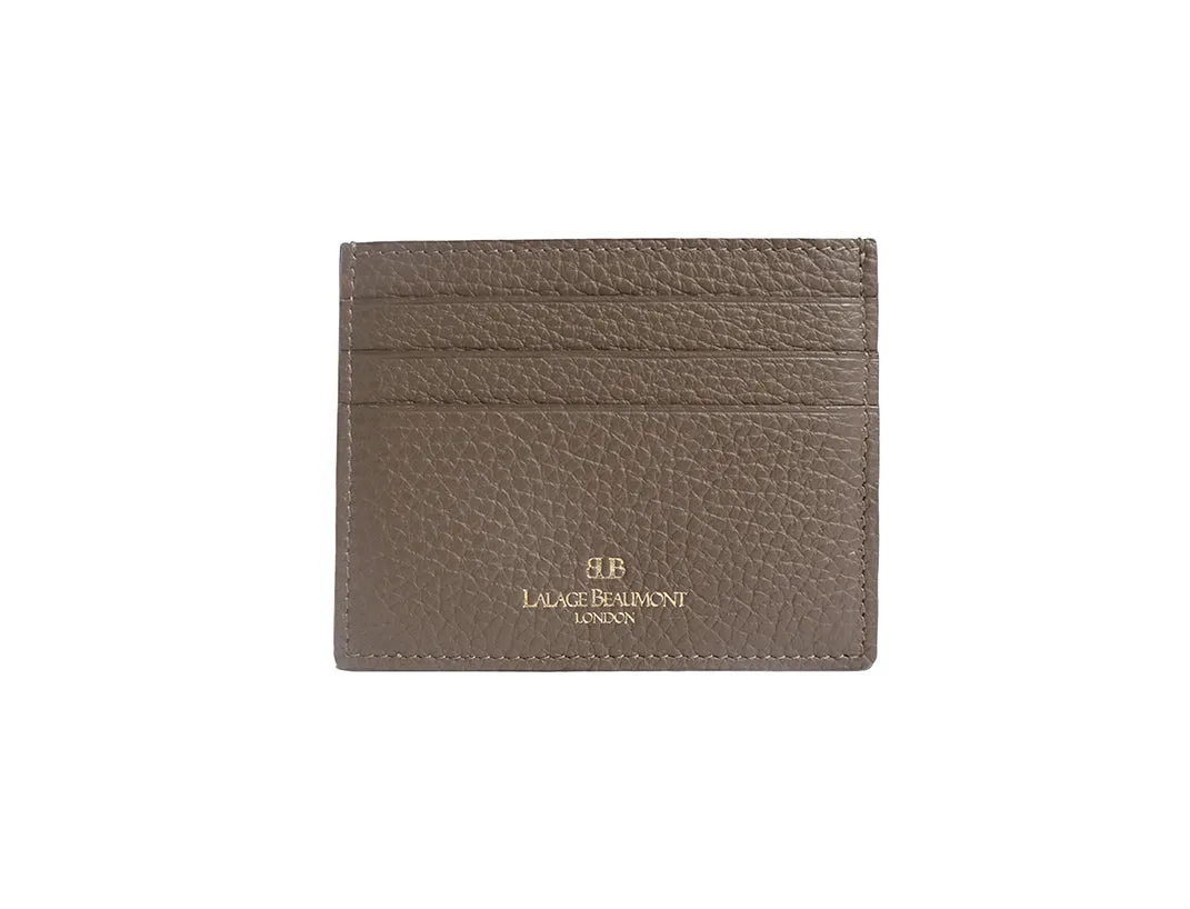 Single Card Holder Caribou - Taupe