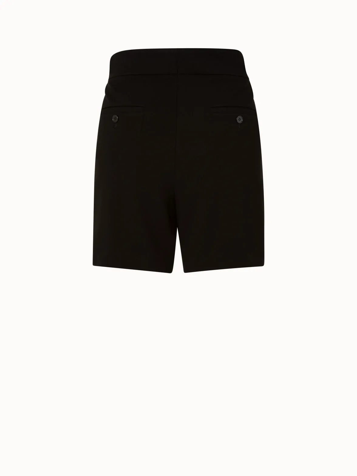 Straight Leg Viscose Stretch Jersey Shorts with Pockets