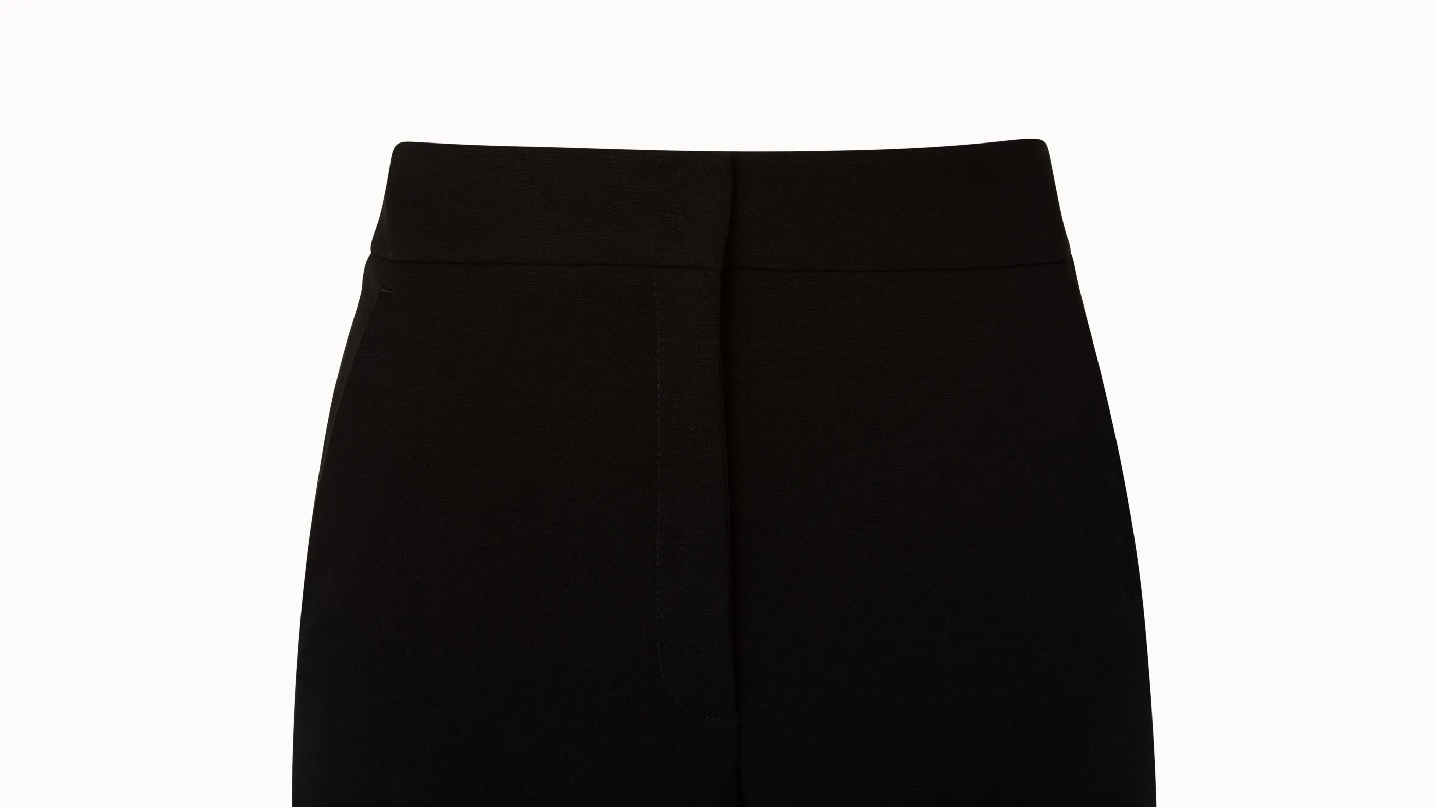 Straight Leg Viscose Stretch Jersey Shorts with Pockets