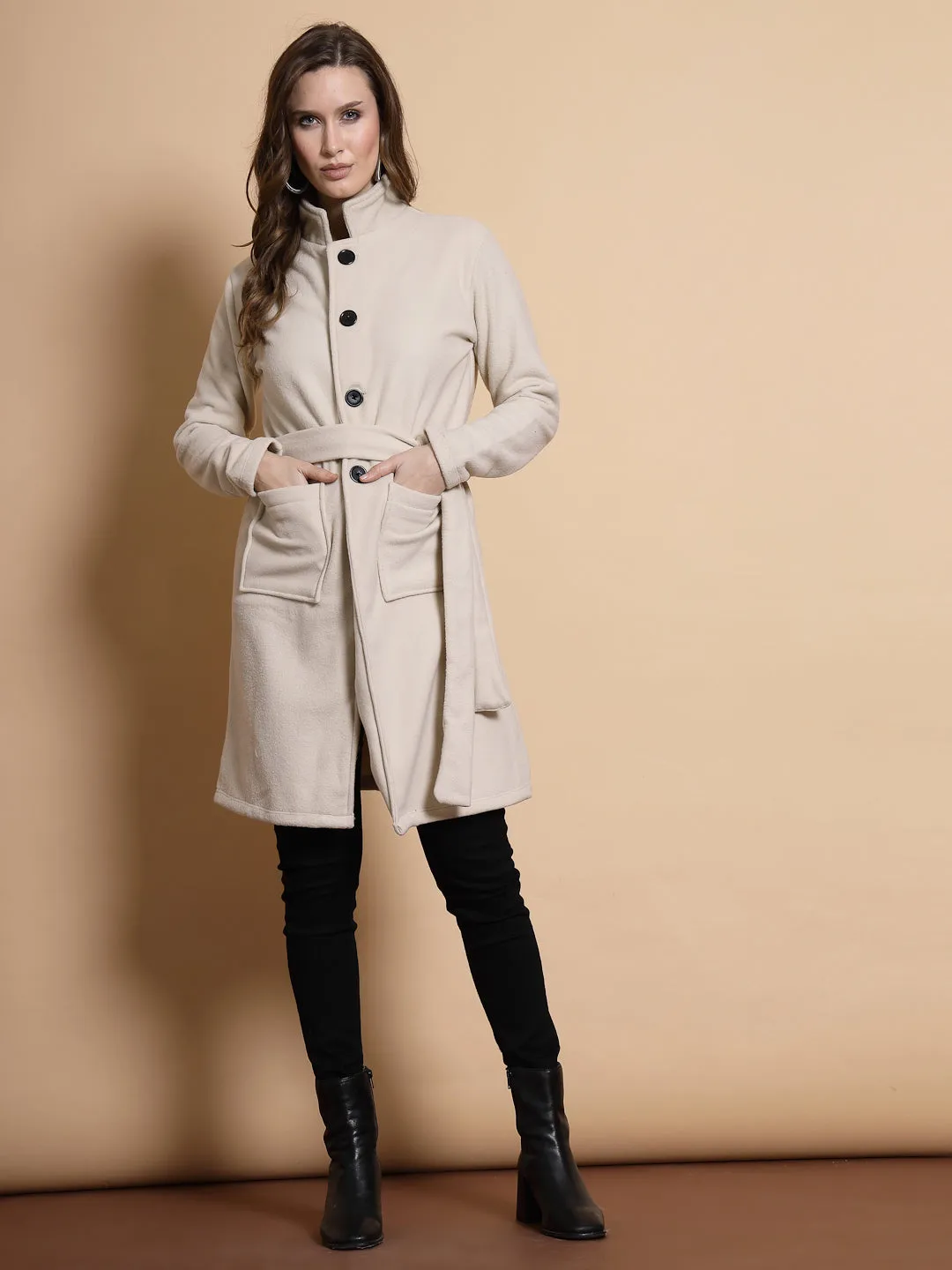 Women’s Solid Fleece Coat