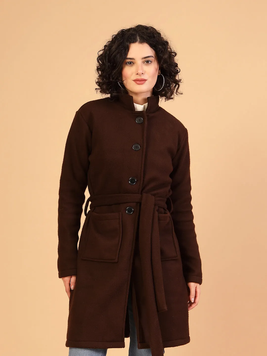 Women’s Solid Fleece Coat