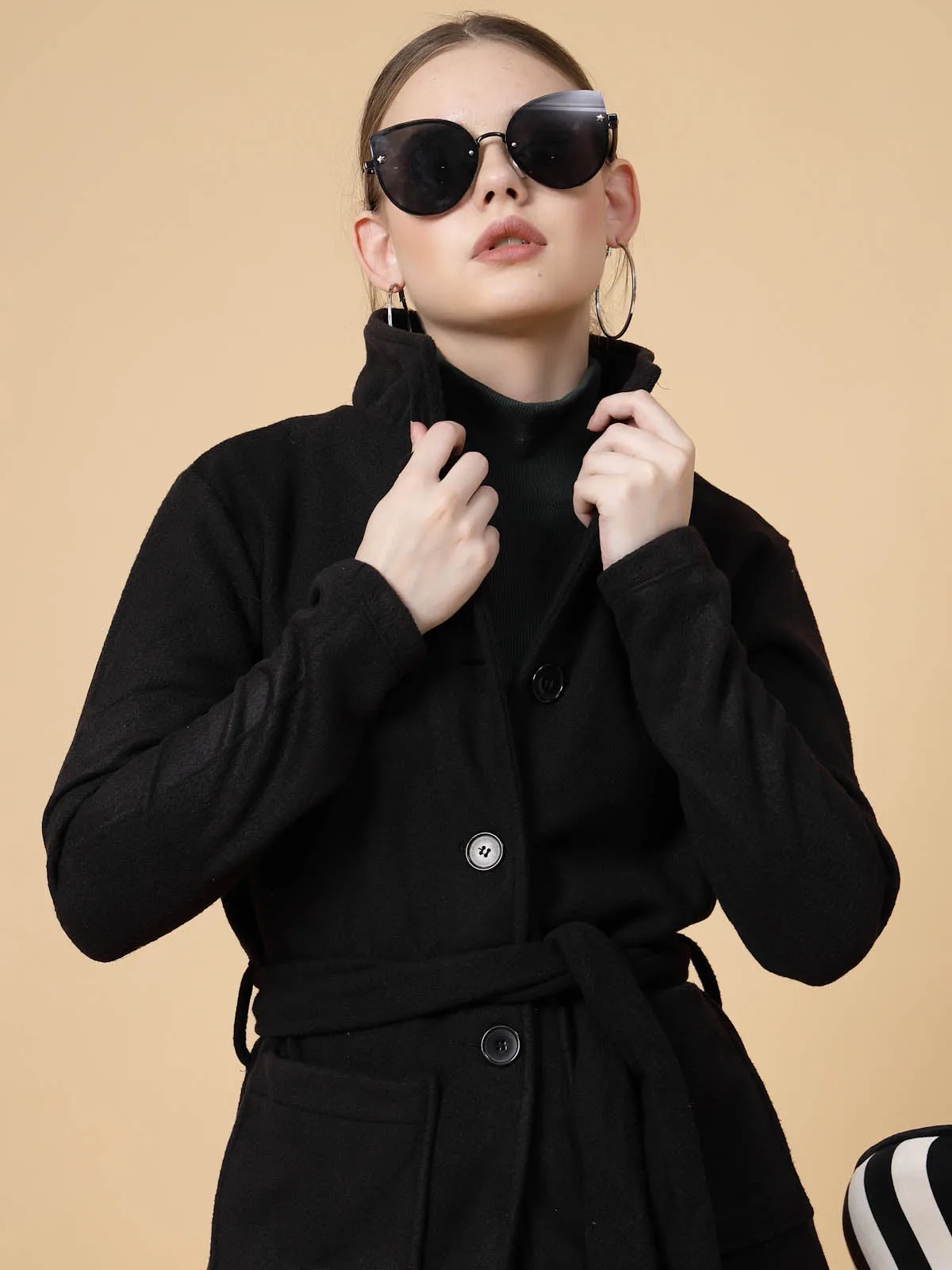 Women’s Solid Fleece Coat