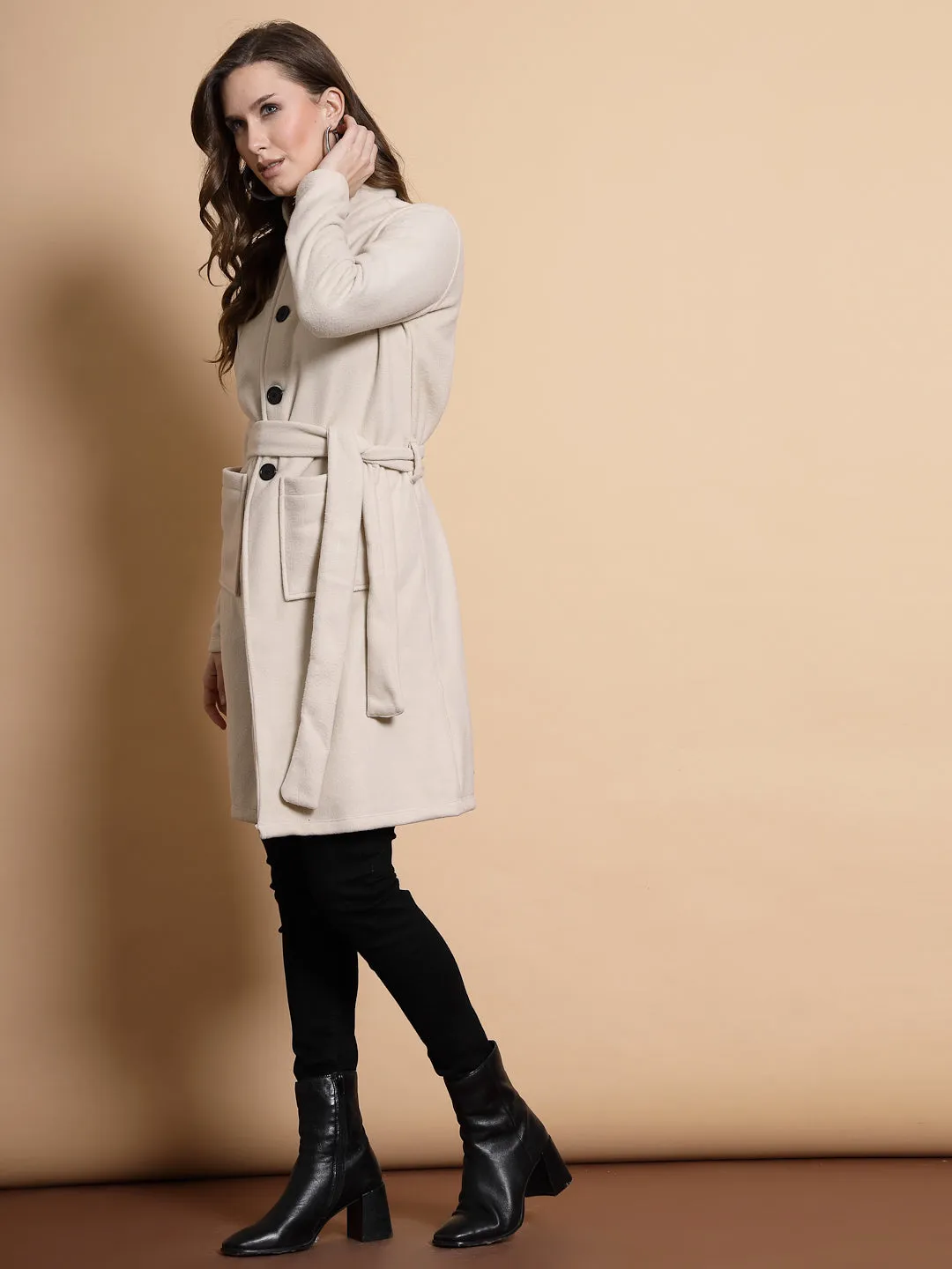 Women’s Solid Fleece Coat